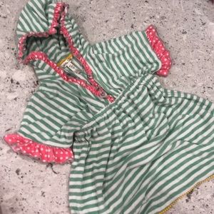 Matilda Jane Swimsuit bathing cover 6 green stripe